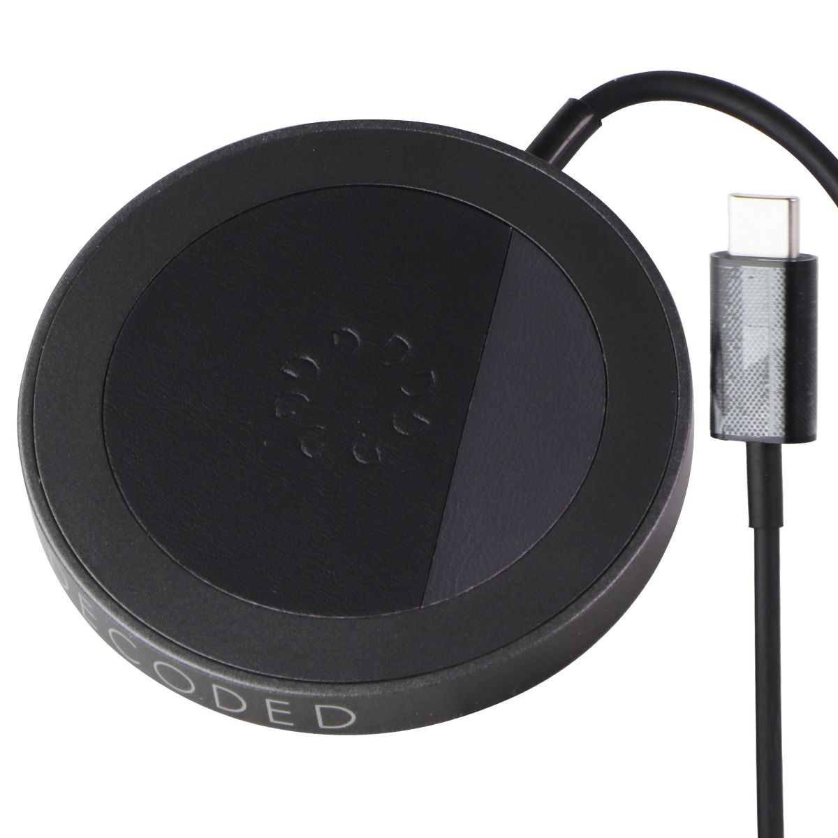 Decoded (15W) Wireless Charging Puck Made with Nike Grind for MagSafe - Black Cell Phone - Chargers & Cradles Decoded - Simple Cell Bulk Wholesale Pricing - USA Seller