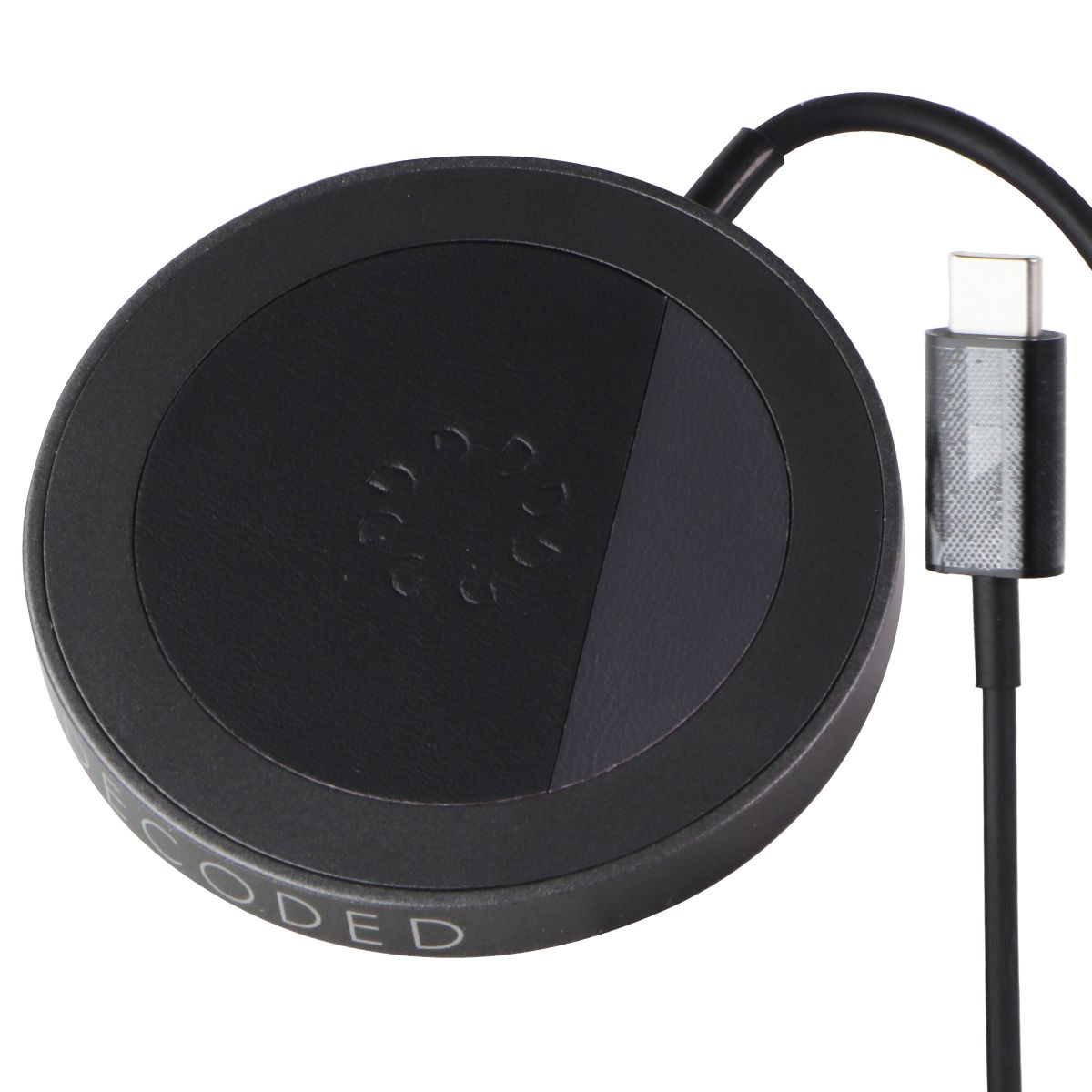 Decoded (15W) Wireless Charging Puck Made with Nike Grind for MagSafe - Black Cell Phone - Chargers & Cradles Decoded    - Simple Cell Bulk Wholesale Pricing - USA Seller