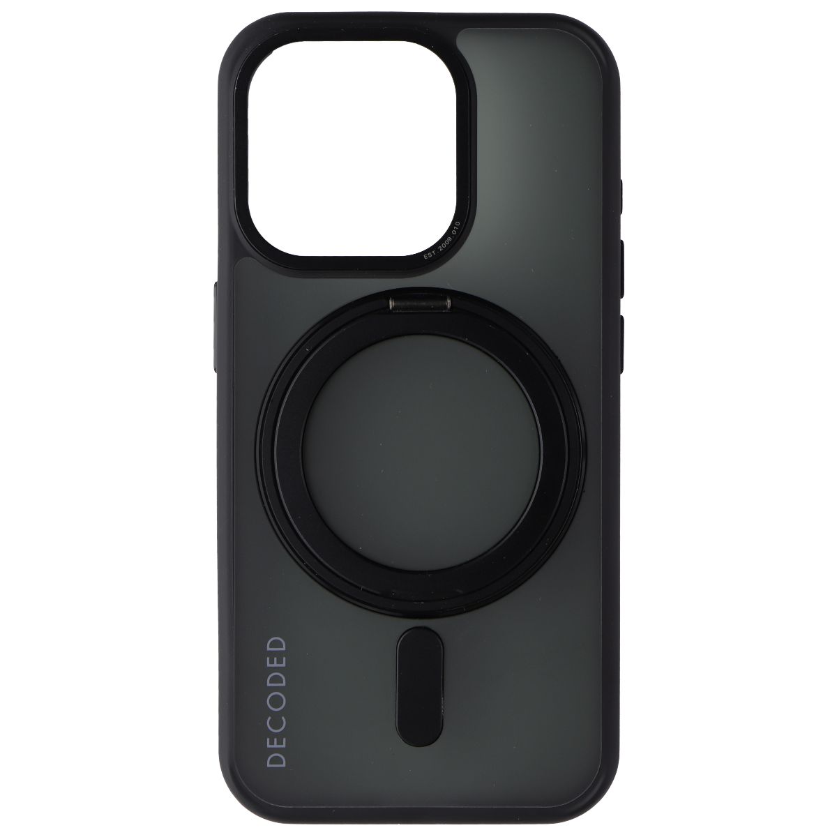 Decoded 360 Loop Stand Back Cover for MagSafe for iPhone 15 Pro - Frost Black Cell Phone - Cases, Covers & Skins Decoded - Simple Cell Bulk Wholesale Pricing - USA Seller