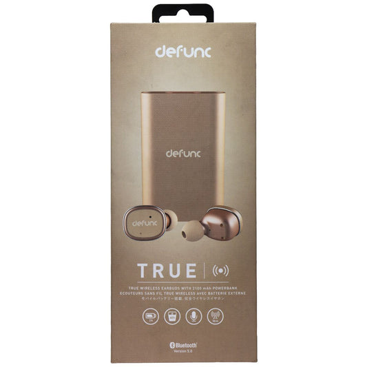 Defunc TRUE Wireless Earbuds with 2100mAh Powerbank - Gold Portable Audio - Headphones Defunc - Simple Cell Bulk Wholesale Pricing - USA Seller
