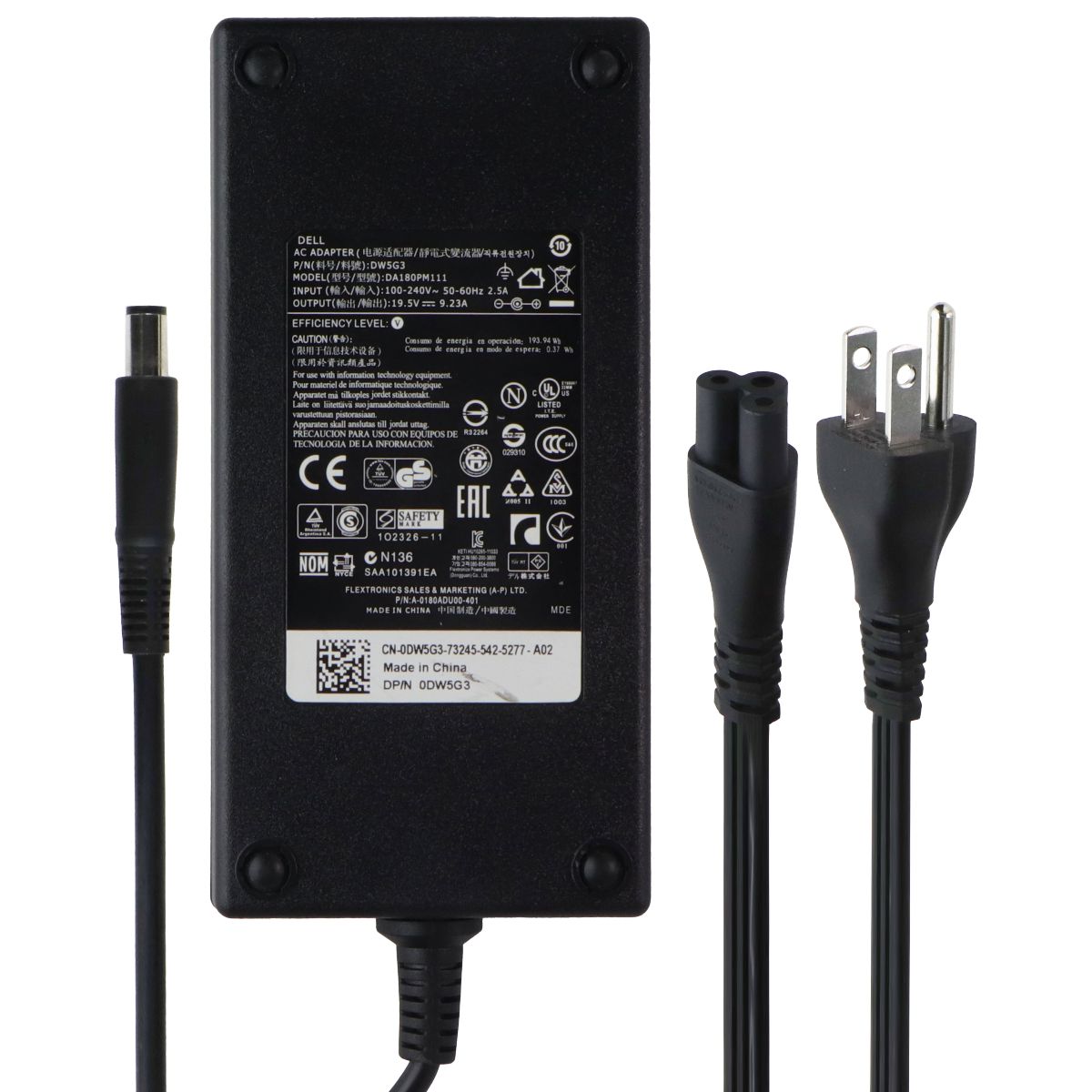 DA180PM111OEM Genuine Replacement Charger DELL DA180PM111 Computer Accessories - Laptop Power Adapters/Chargers Dell - Simple Cell Bulk Wholesale Pricing - USA Seller