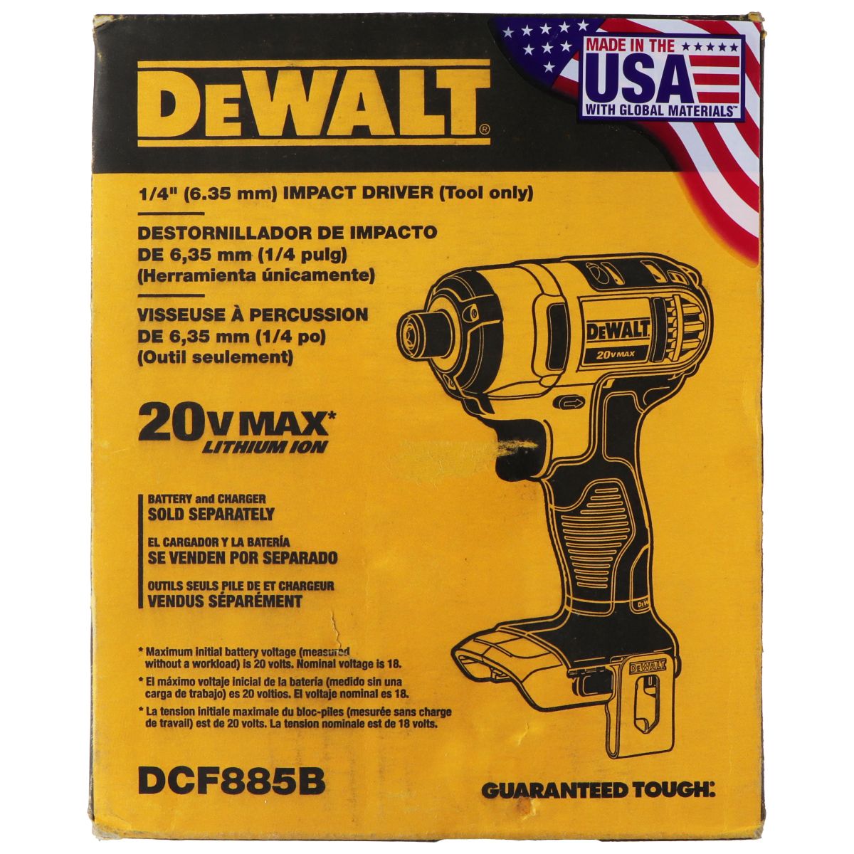 DeWalt 1/4-inch 20V Max Impact Driver, Tool Only (DCF885B) Home Improvement - Other Home Improvement Dewalt    - Simple Cell Bulk Wholesale Pricing - USA Seller