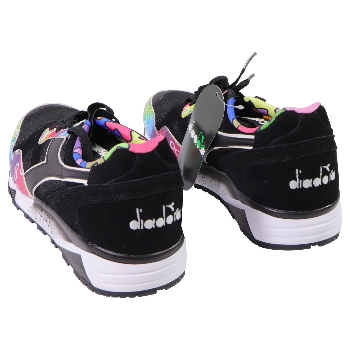 Diadora N9002 Autism Awareness Running Shoes - 10.5 - Black / Tie Dye Other Sporting Goods Diadora    - Simple Cell Bulk Wholesale Pricing - USA Seller