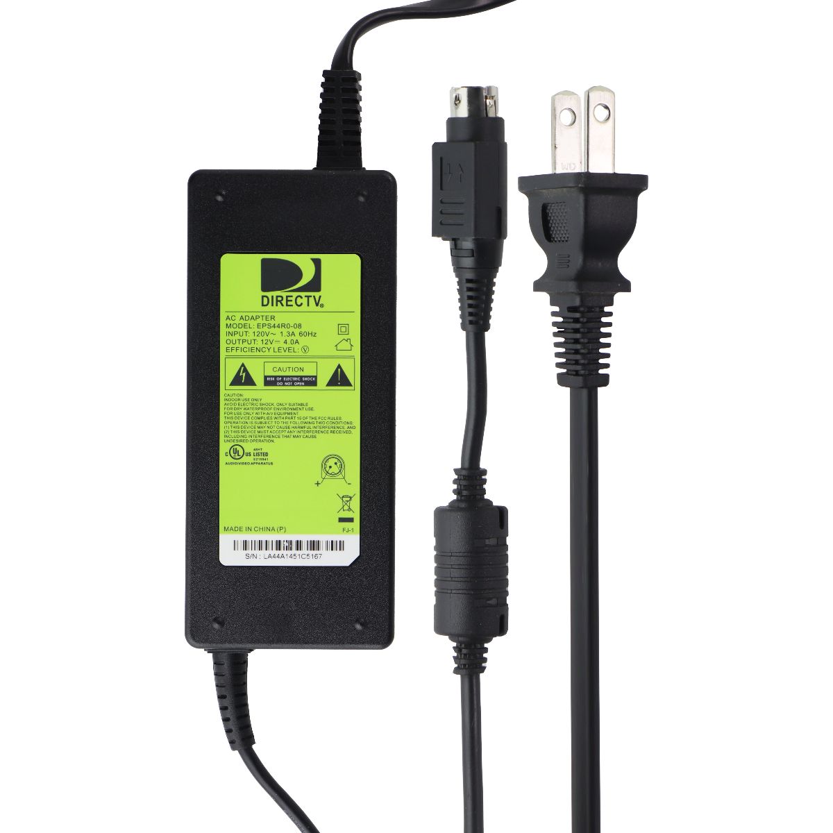 DirecTV AC Adapter EPS44RO-08 Power Cord - Black Multipurpose Batteries & Power - Multipurpose AC to DC Adapters DIRECTV - Simple Cell Bulk Wholesale Pricing - USA Seller