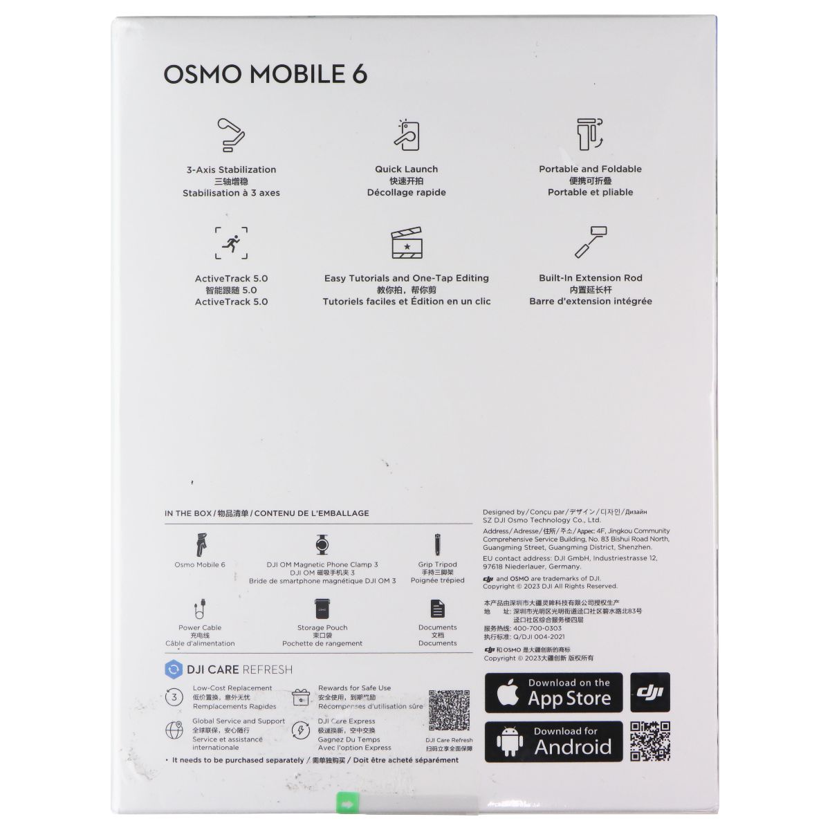 DJI Osmo Mobile 6 Flagship Smartphone Gimbal Stabilizer - Slate Gray Cell Phone - Mounts & Holders DJI - Simple Cell Bulk Wholesale Pricing - USA Seller