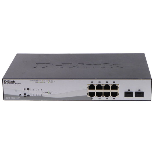 D-Link (65W) 10-Port Gigabit Smart Managed PoE+ Switch (DGS-1210-10P) Networking - Network Switches D-Link - Simple Cell Bulk Wholesale Pricing - USA Seller