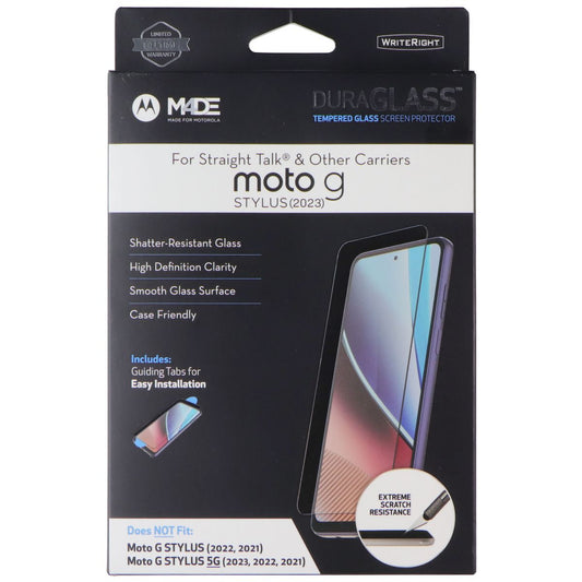 DuraGlass Tempered Glass Screen Protector for Motorola Moto G Stylus (2023) Cell Phone - Screen Protectors DuraGlass - Simple Cell Bulk Wholesale Pricing - USA Seller