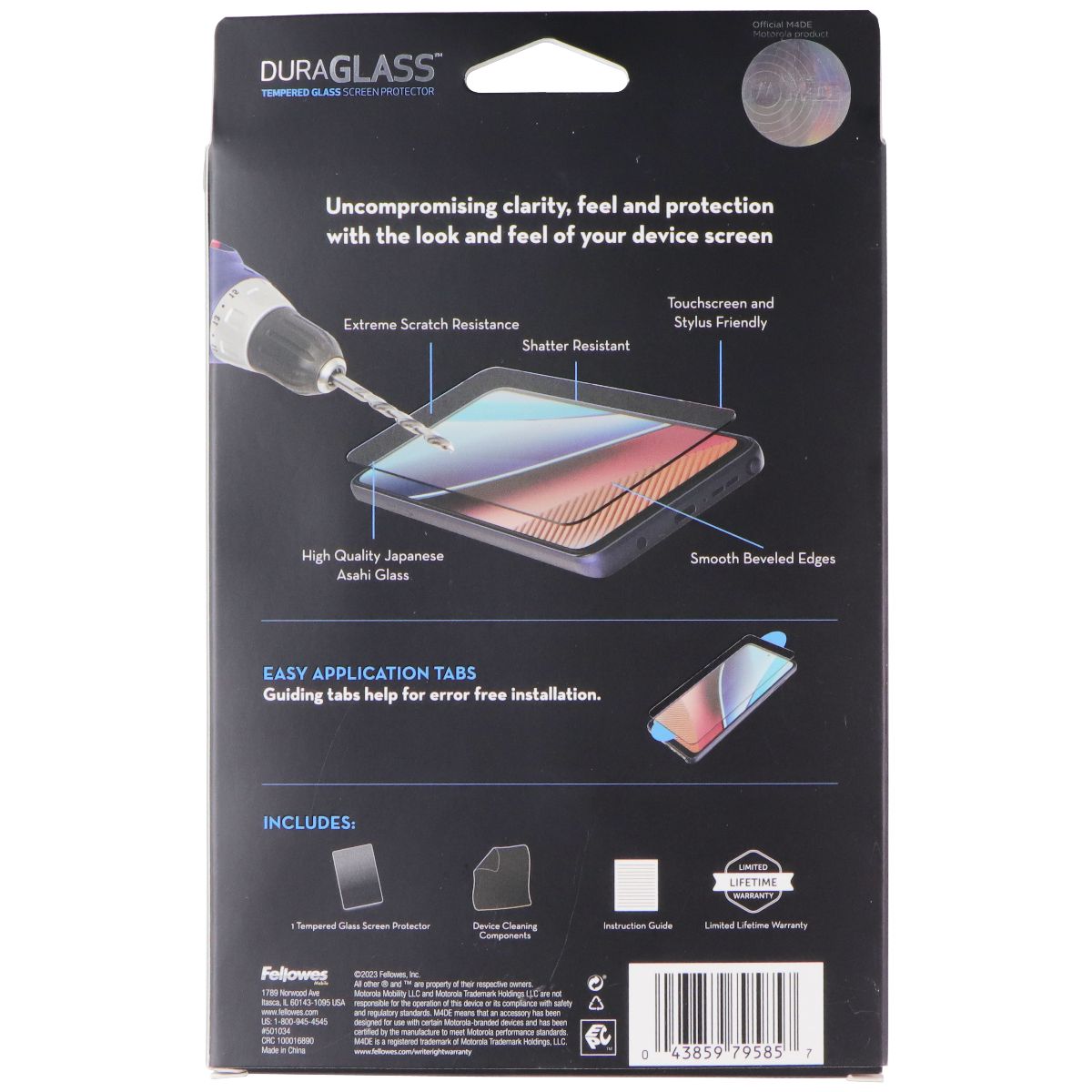 DuraGlass Tempered Glass Screen Protector for Motorola Moto G Stylus (2023) Cell Phone - Screen Protectors DuraGlass - Simple Cell Bulk Wholesale Pricing - USA Seller