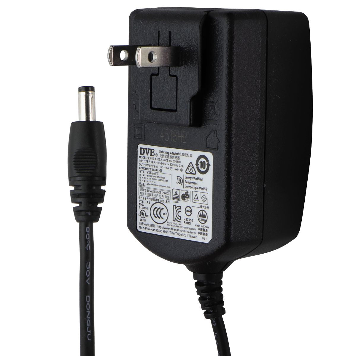DVE (5V/4A) AC Power Supply Adapter for Ring Home Security Camera (DSA-24CB-05) Multipurpose Batteries & Power - Multipurpose AC to DC Adapters DVE - Simple Cell Bulk Wholesale Pricing - USA Seller