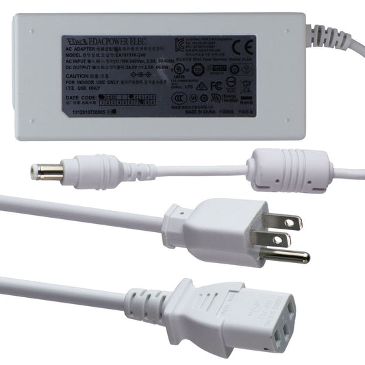 EDACPower 60W 24V/2.5A AC Adapter (EA10731K-240) - White