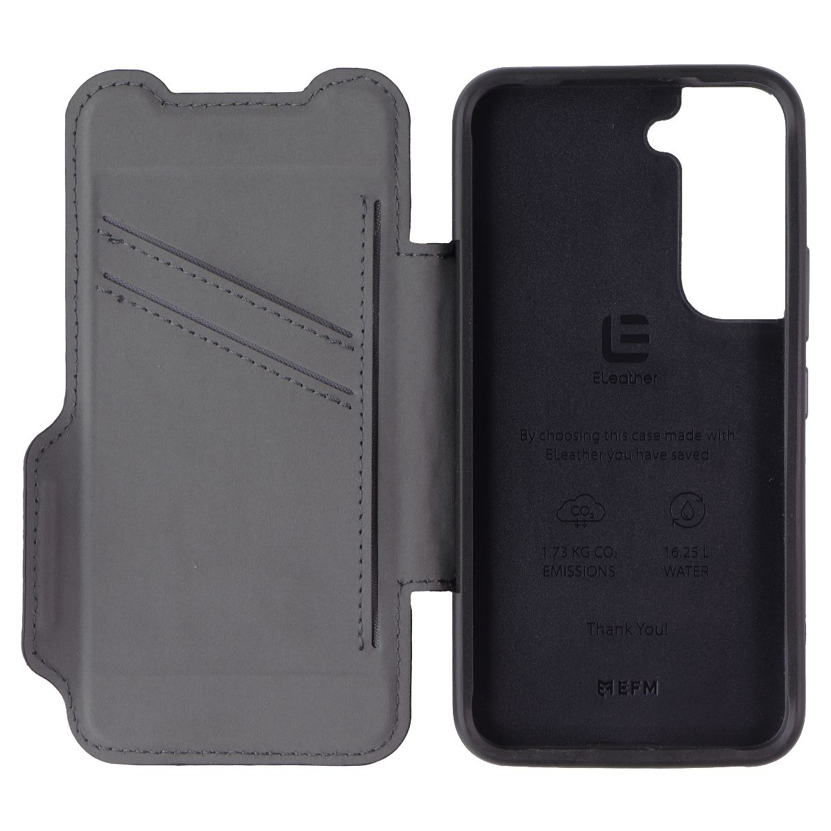 EFM Monaco Series Folio Case for Samsung Galaxy S22 - Black Cell Phone - Cases, Covers & Skins EFM - Simple Cell Bulk Wholesale Pricing - USA Seller