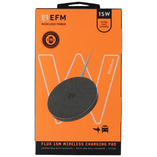 EFM 15W Ultra Fast Charge Flux 15W Wireless Pad for MagSafe - Silver (AU PLUG) Cell Phone - Chargers & Cradles EFM - Simple Cell Bulk Wholesale Pricing - USA Seller