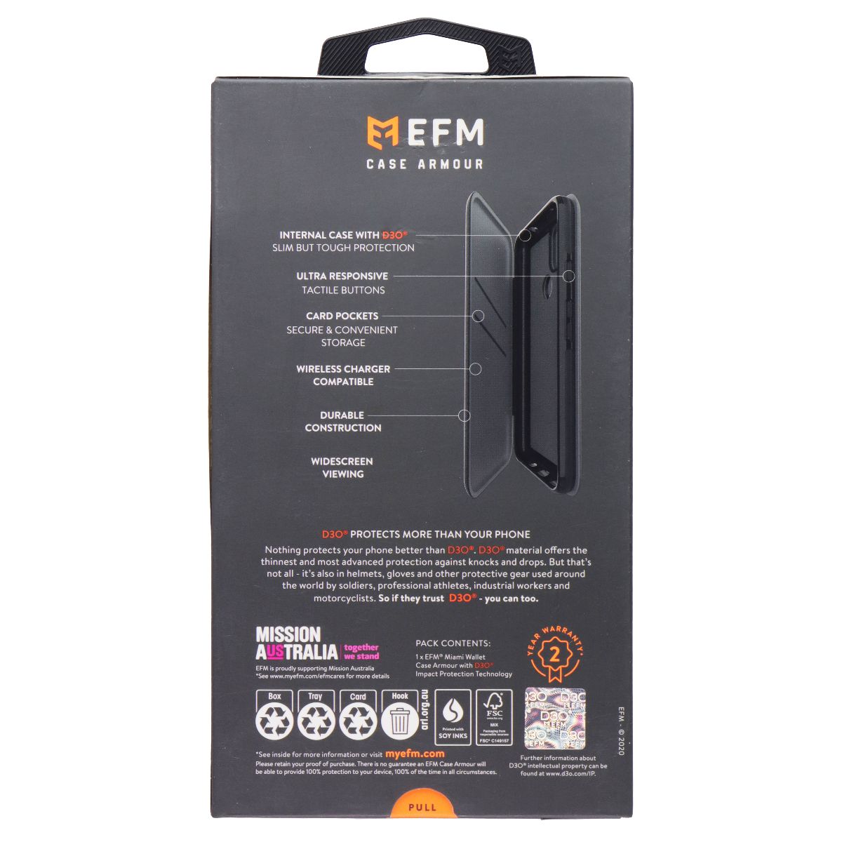 EFM Miami Series Folio Case for Google Pixel 4a - Smoke Black Cell Phone - Cases, Covers & Skins EFM - Simple Cell Bulk Wholesale Pricing - USA Seller