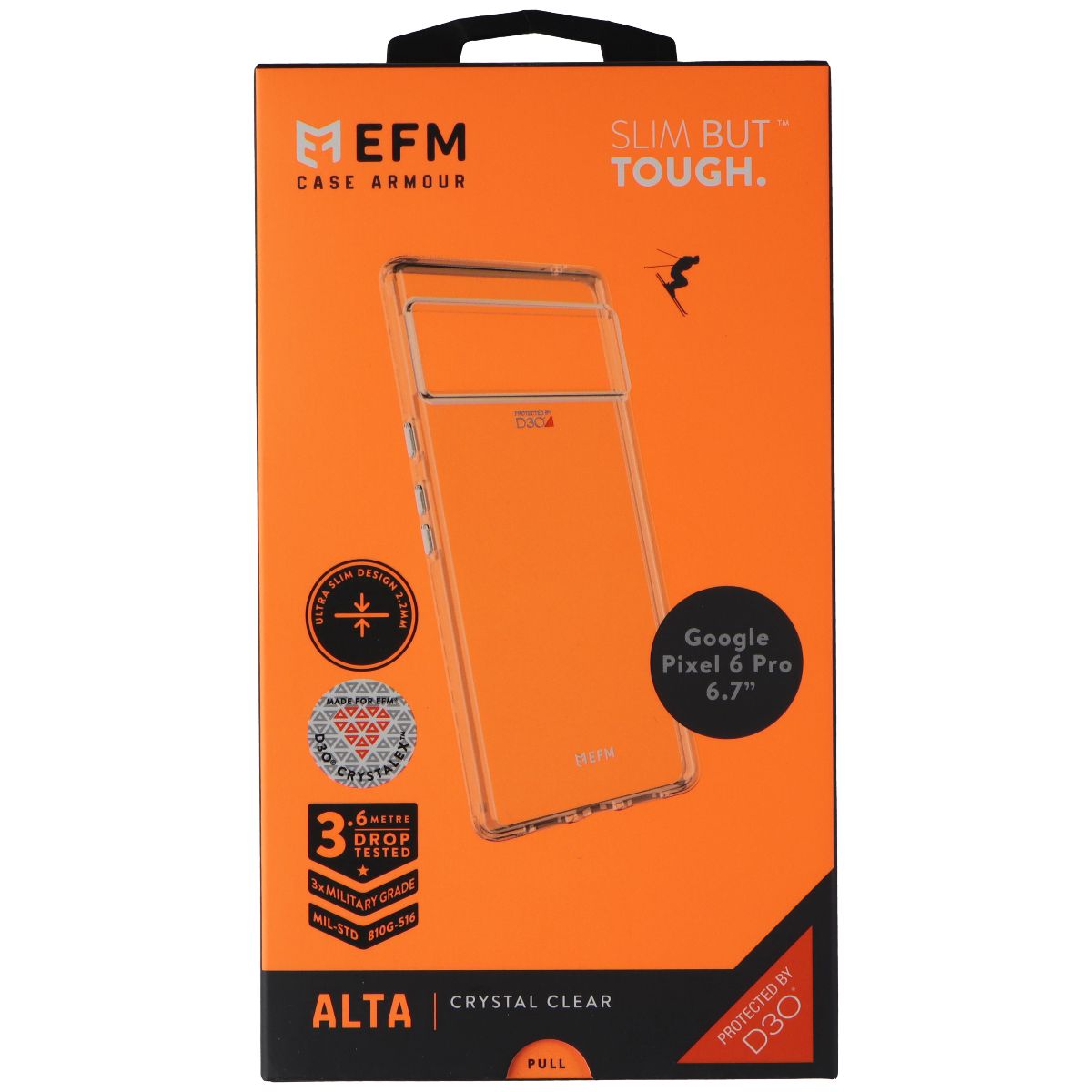 EFM Alta Series Case for Google Pixel 6 Pro - Crystal Clear Cell Phone - Cases, Covers & Skins EFM - Simple Cell Bulk Wholesale Pricing - USA Seller
