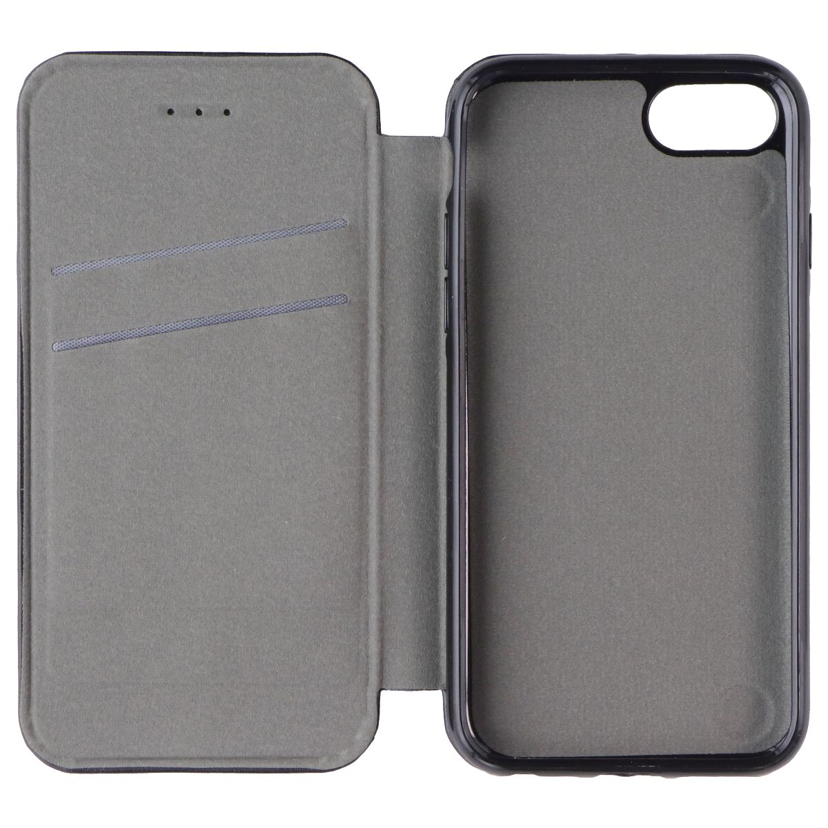 EFM Miami Series Wallet Case for Apple iPhone SE 2022/ 8 / 7 / 6 /6s - Jet Black Cell Phone - Cases, Covers & Skins EFM - Simple Cell Bulk Wholesale Pricing - USA Seller