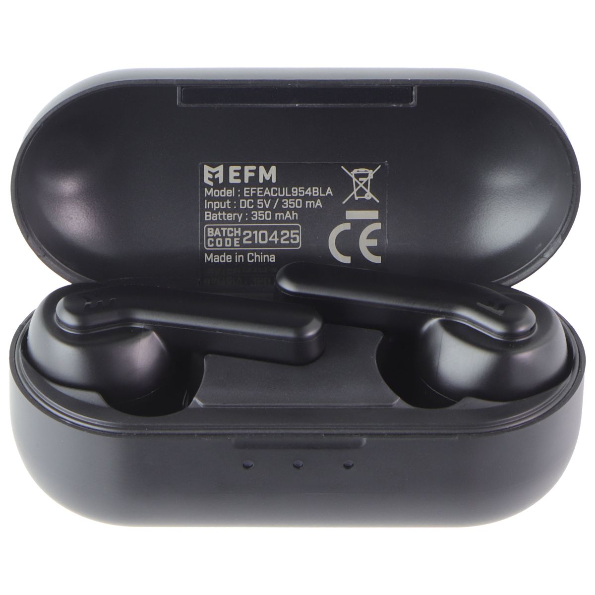 EFM - True Wireless Stereo Earbuds with ANC and Charging Case - Black Portable Audio - Headphones EFM - Simple Cell Bulk Wholesale Pricing - USA Seller