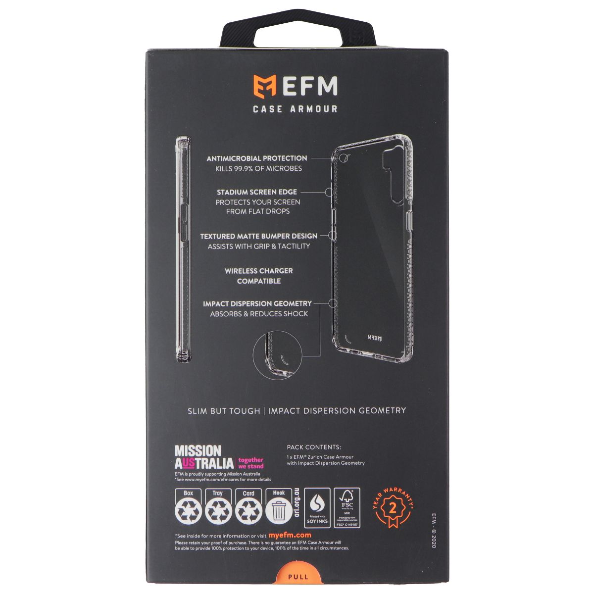 EFM Zurich Series Slim Case for Samsung Galaxy A91 - Clear Cell Phone - Cases, Covers & Skins EFM - Simple Cell Bulk Wholesale Pricing - USA Seller