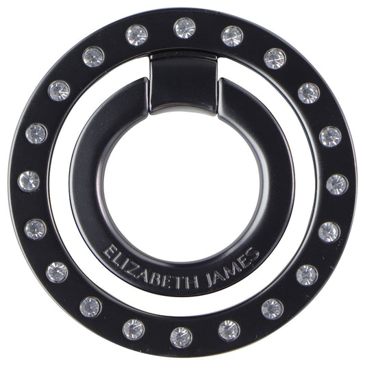 Elizabeth James Magnetic Ring Stand and Phone Grip - Gunmetal Crystal Cell Phone - Mounts & Holders Elizabeth James - Simple Cell Bulk Wholesale Pricing - USA Seller
