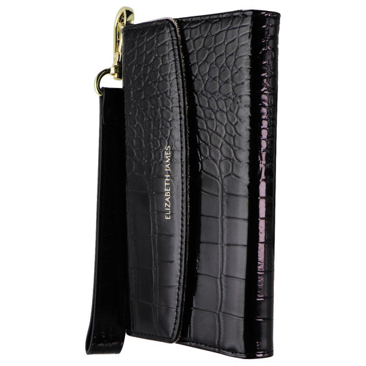 Elizabeth James Wristlet Folio for MagSafe for Apple iPhone 15 Pro - Black Croc