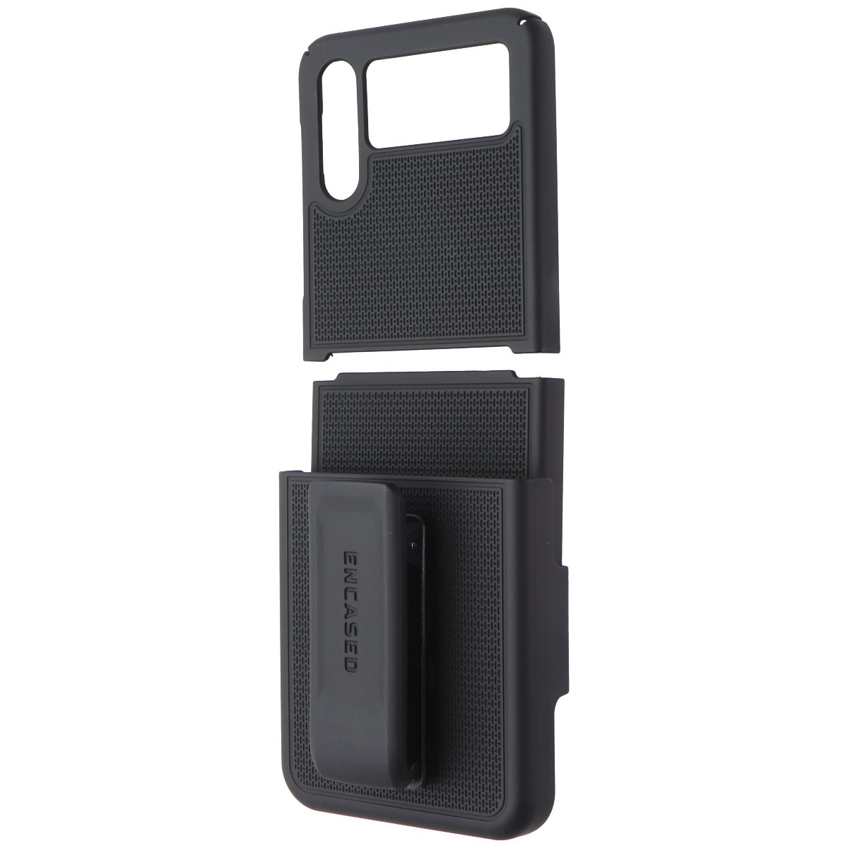 Encased DuraClip Series Holster Case for Samsung Galaxy Z Flip4 - Black Cell Phone - Cases, Covers & Skins Encased - Simple Cell Bulk Wholesale Pricing - USA Seller