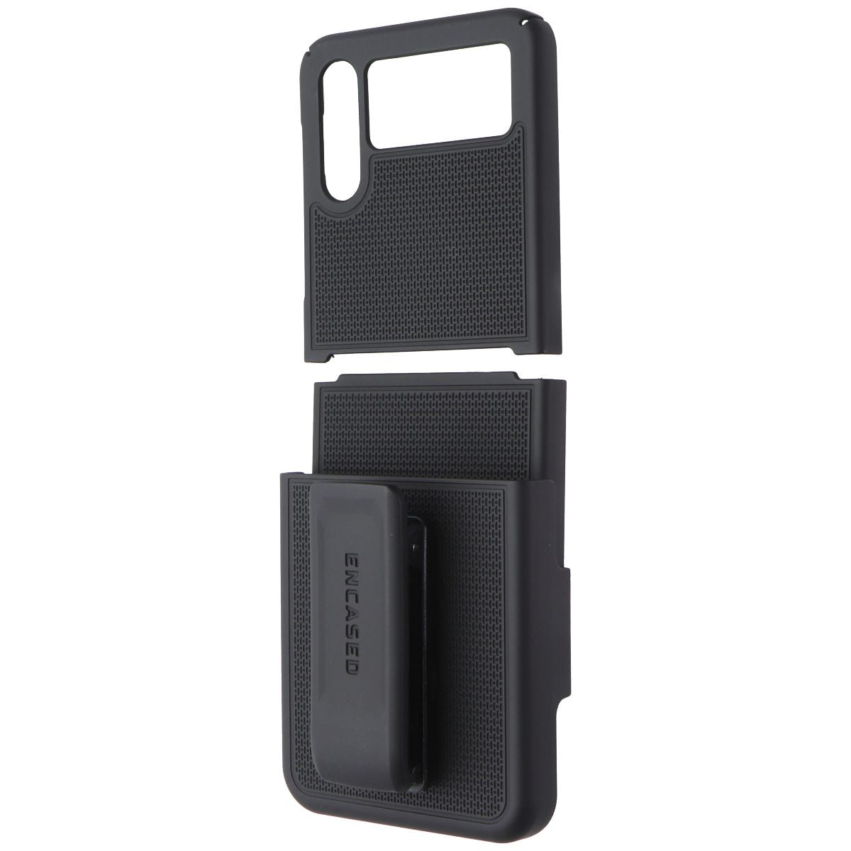 Encased DuraClip Series Holster Case for Samsung Galaxy Z Flip4 - Black Cell Phone - Cases, Covers & Skins Encased - Simple Cell Bulk Wholesale Pricing - USA Seller