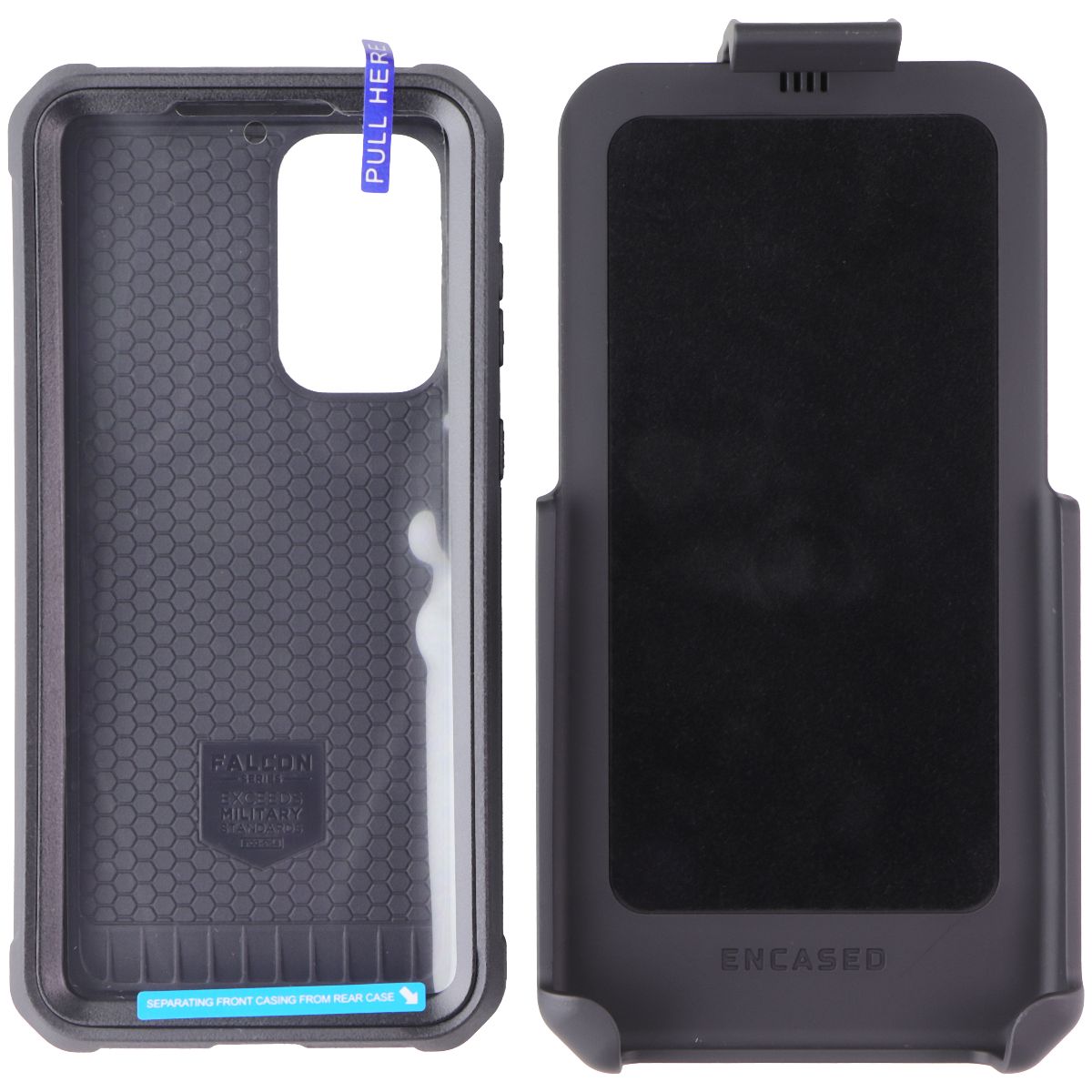 Encased Falcon Shield Case & Holster for Samsung Galaxy A33 5G - Black Cell Phone - Cases, Covers & Skins Encased - Simple Cell Bulk Wholesale Pricing - USA Seller
