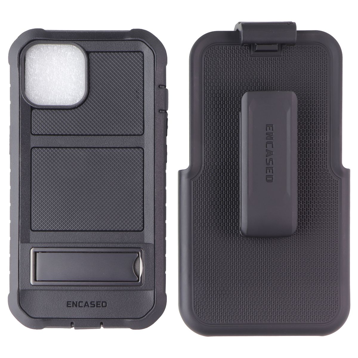 Encased Falcon Shield Case & Holster for Apple iPhone 14 - Black Cell Phone - Cases, Covers & Skins Encased - Simple Cell Bulk Wholesale Pricing - USA Seller