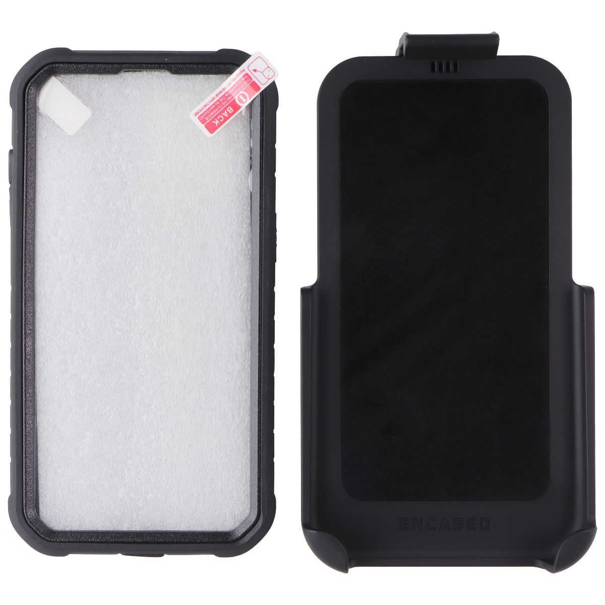 Encased Falcon Shield Case & Holster for Apple iPhone 14 - Black Cell Phone - Cases, Covers & Skins Encased - Simple Cell Bulk Wholesale Pricing - USA Seller