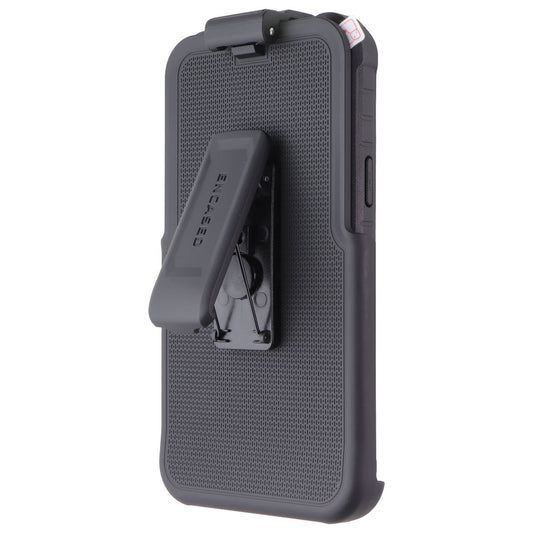 ENCASED Falcon Case and Holster for Apple iPhone 14 Plus - Black Cell Phone - Cases, Covers & Skins Encased - Simple Cell Bulk Wholesale Pricing - USA Seller