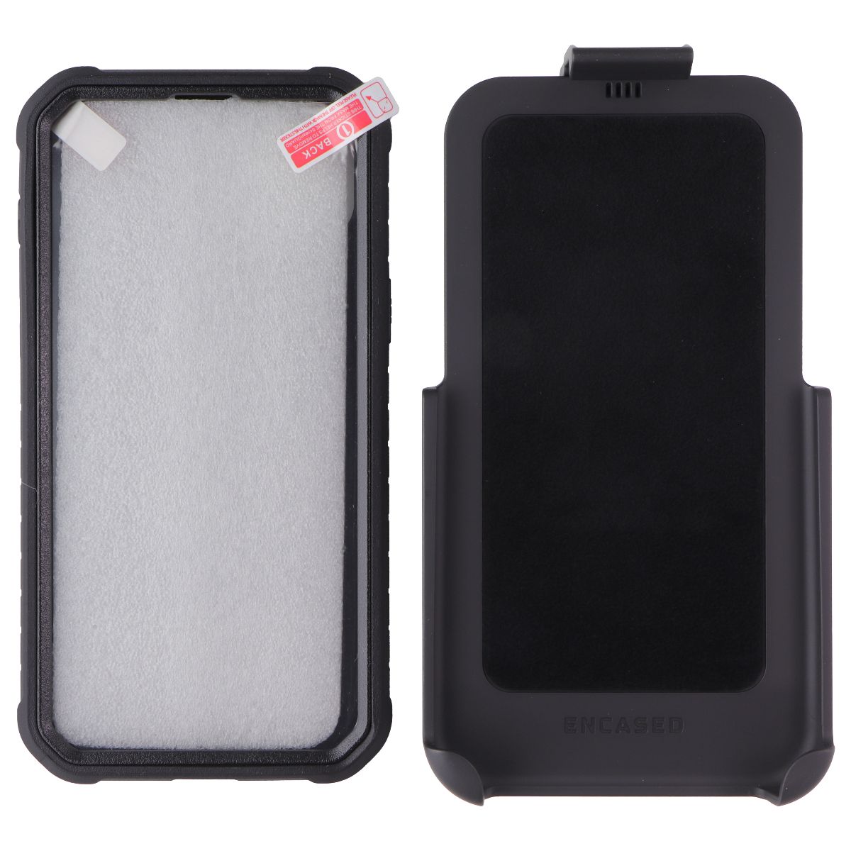 ENCASED Falcon Case and Holster for Apple iPhone 14 Plus - Black Cell Phone - Cases, Covers & Skins Encased - Simple Cell Bulk Wholesale Pricing - USA Seller
