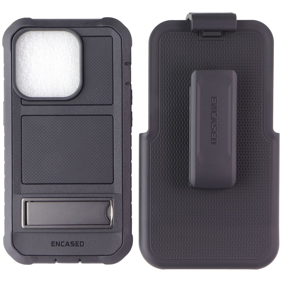 ENCASED Falcon Case and Holster for Apple iPhone 14 Pro - Black Cell Phone - Cases, Covers & Skins Encased - Simple Cell Bulk Wholesale Pricing - USA Seller