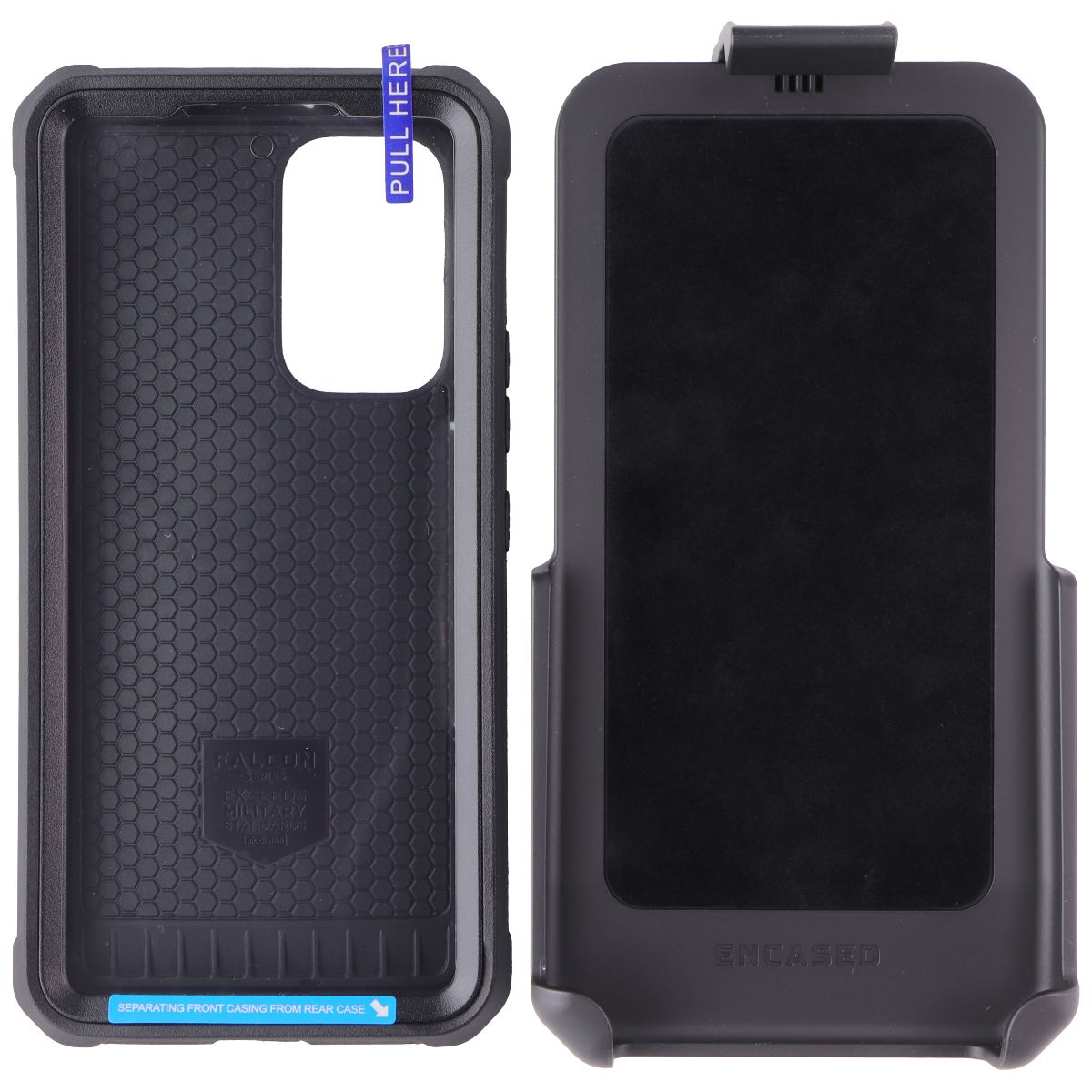 Encased Falcon Shield Case & Holster for Samsung Galaxy A53 5G - Black Cell Phone - Cases, Covers & Skins Encased - Simple Cell Bulk Wholesale Pricing - USA Seller