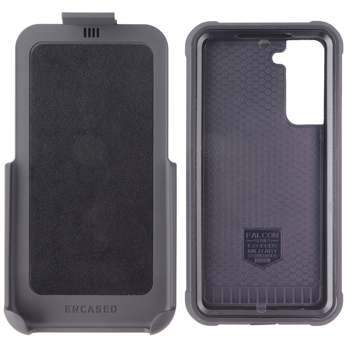 Encased Falcon Shield Case for Samsung Galaxy S21 FE 5G - Black Cell Phone - Cases, Covers & Skins Encased - Simple Cell Bulk Wholesale Pricing - USA Seller