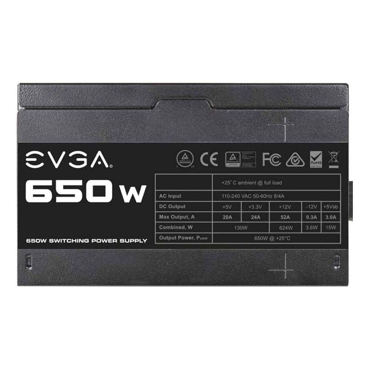 EVGA 120mm EVGA 650W N1 Series Power Supply (100-N1-0650-L1) Computer Parts - Power Supplies EVGA - Simple Cell Bulk Wholesale Pricing - USA Seller