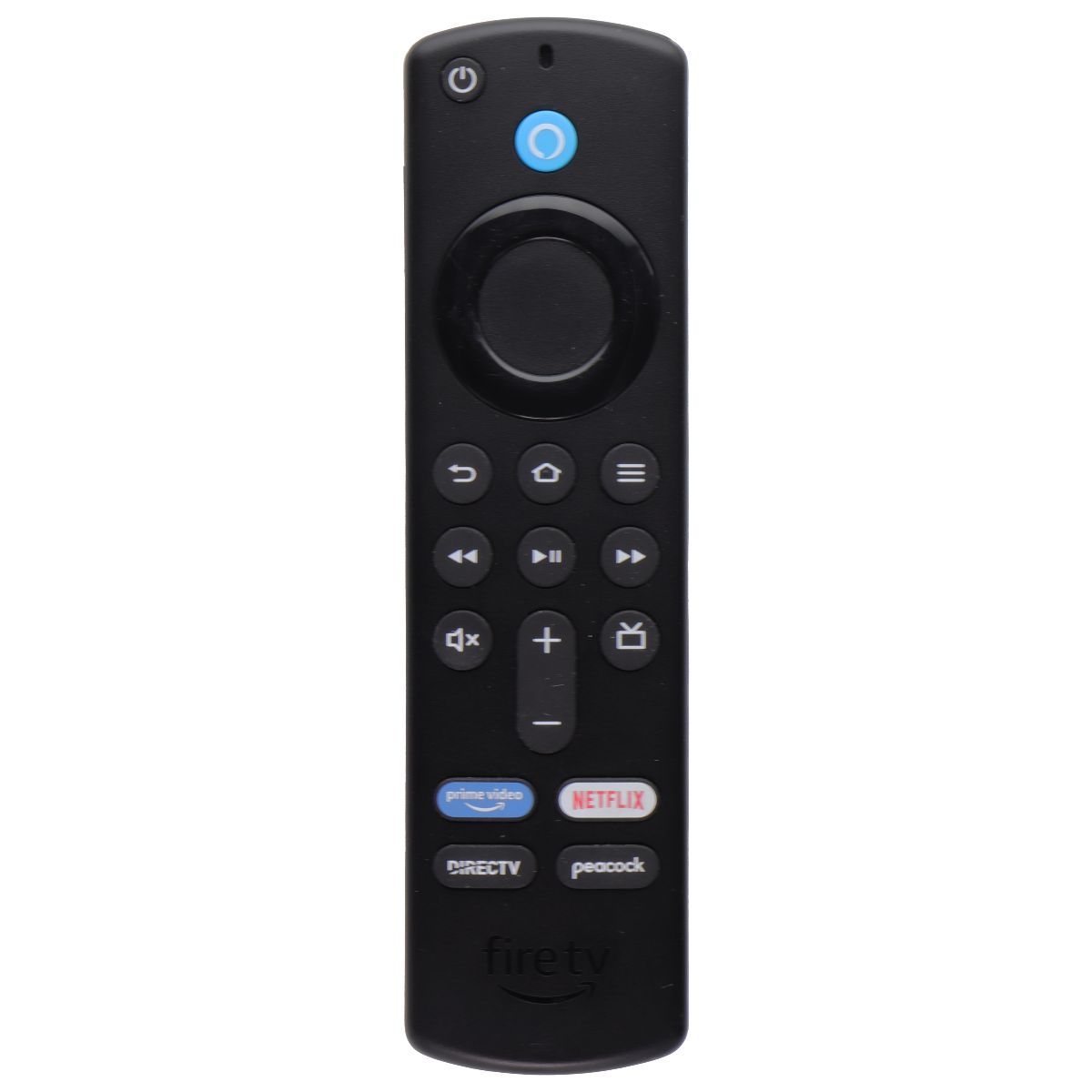 Fire TV remote (P4C6EN) with Prime Video/Netflix/DirecTV/Peacock Buttons - Black TV, Video & Audio Accessories - Remote Controls Fire TV - Simple Cell Bulk Wholesale Pricing - USA Seller
