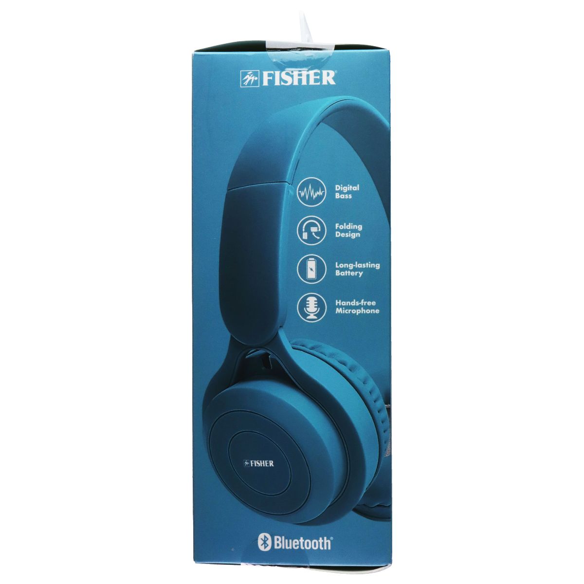 Fisher Vibez Wireless Folding Headphones with Built in Microphone - Blue Portable Audio - Headphones Fisher - Simple Cell Bulk Wholesale Pricing - USA Seller
