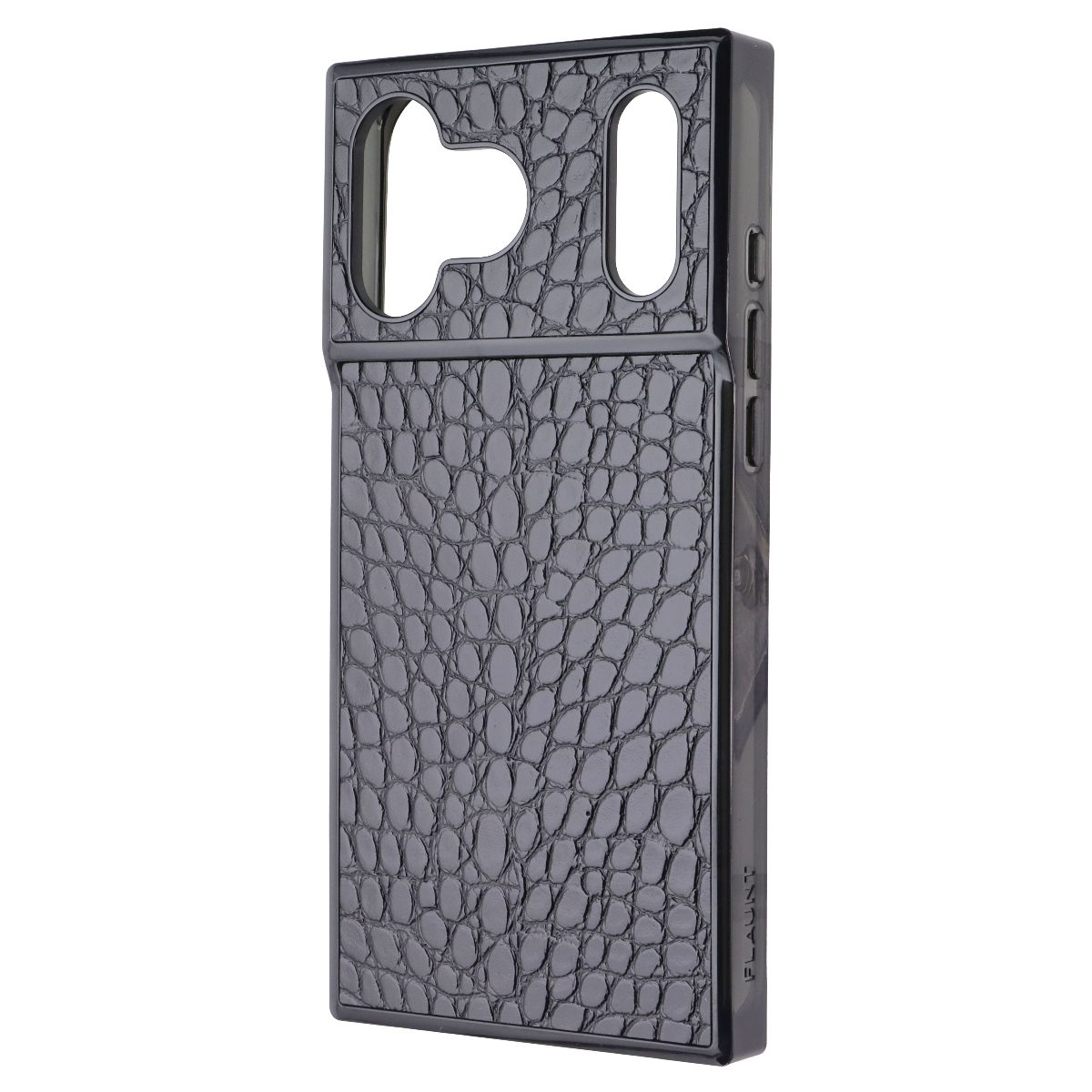 Flaunt Square Series Hard Case for Apple iPhone 17 Pro Max - Black Croc Leather