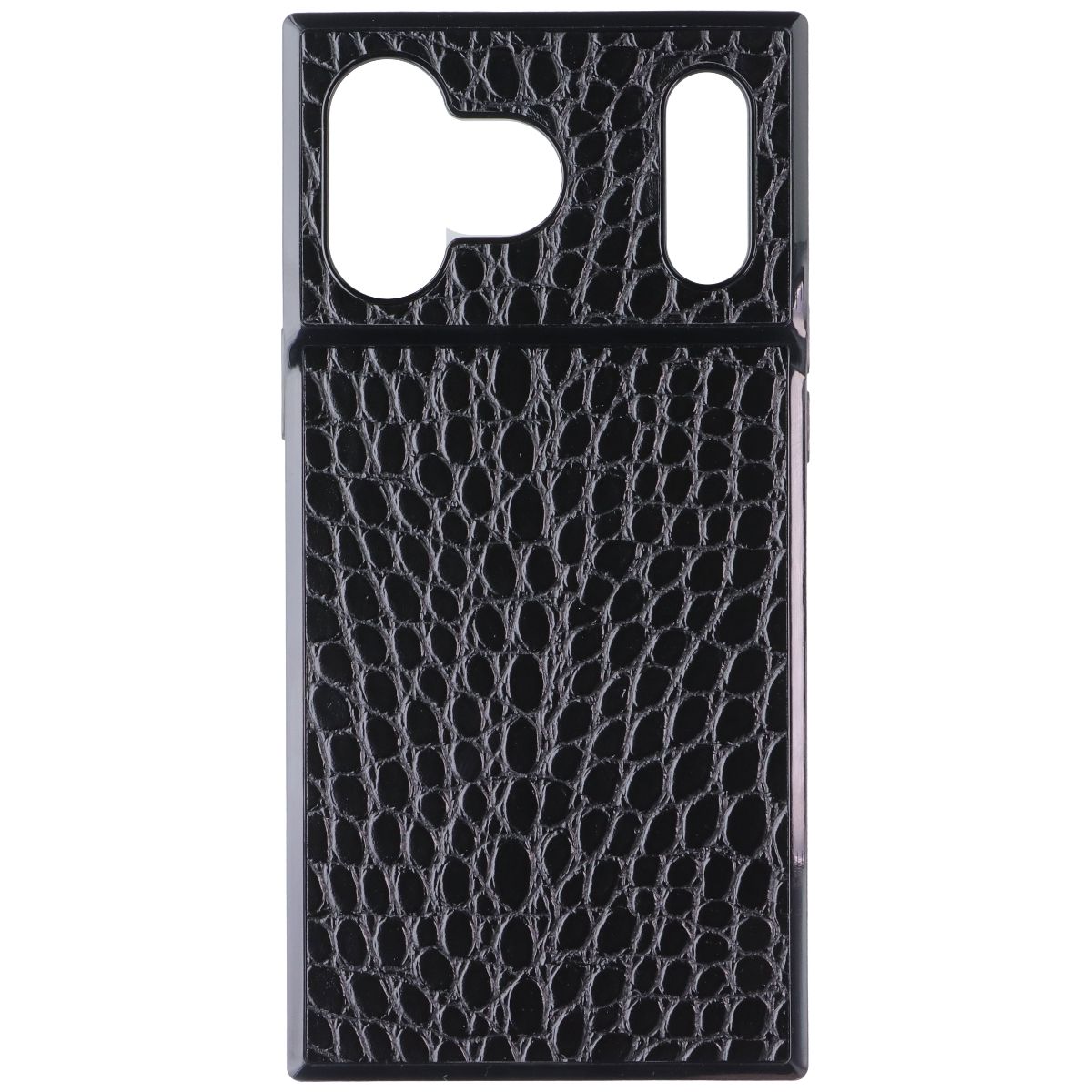Flaunt Square Series Hard Case for Apple iPhone 17 Pro Max - Black Croc Leather