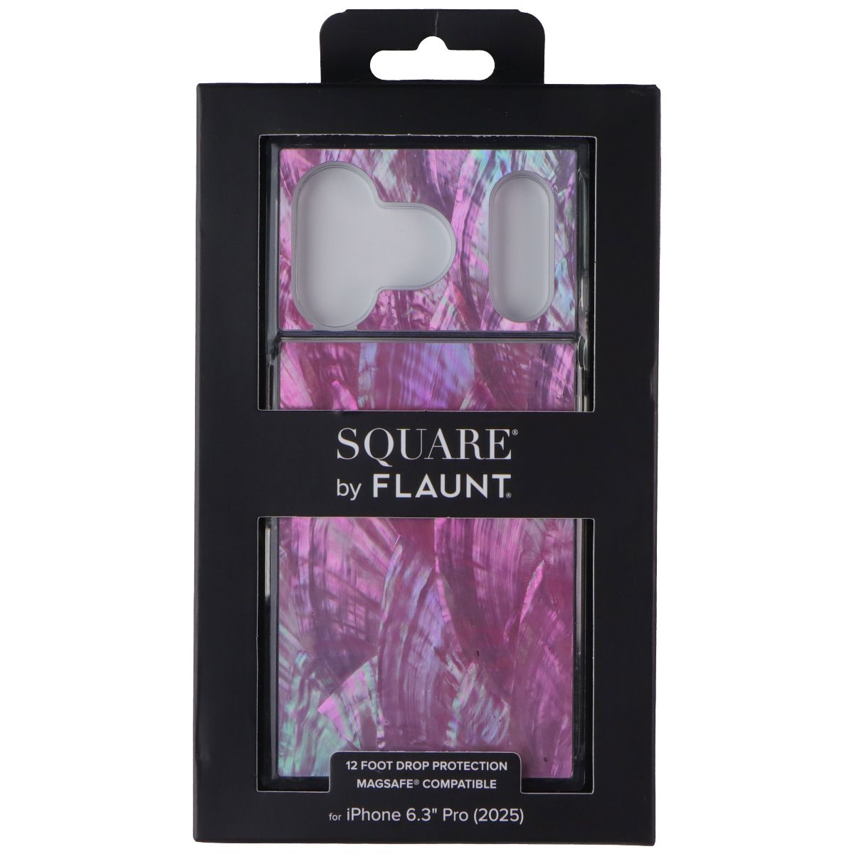 Flaunt Square Series Case for MagSafe for iPhone 17 Pro - Pink Mother of Pearl