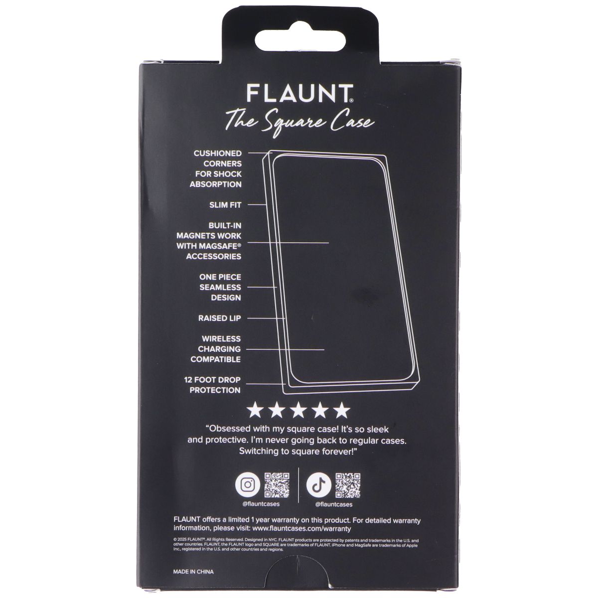 Flaunt Square Series Case for MagSafe for iPhone 17 Pro - Pink Mother of Pearl