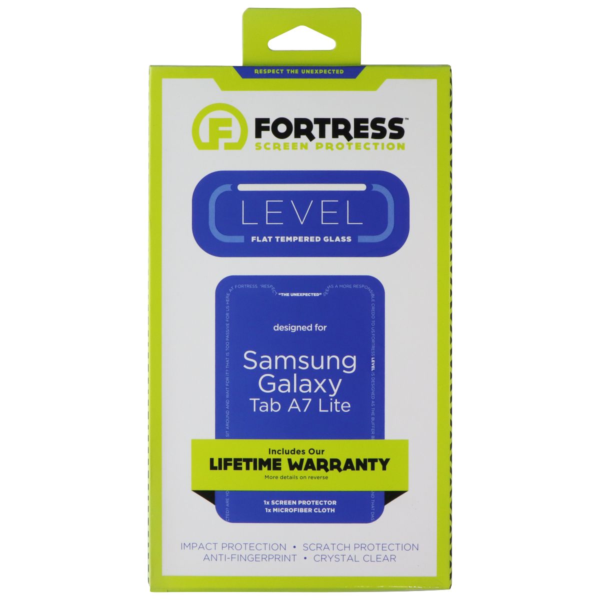 Fortress LEVEL Flat Tempered Glass for Samsung Galaxy Tab A7 Lite Tablet - Clear iPad/Tablet Accessories - Screen Protectors Fortress - Simple Cell Bulk Wholesale Pricing - USA Seller