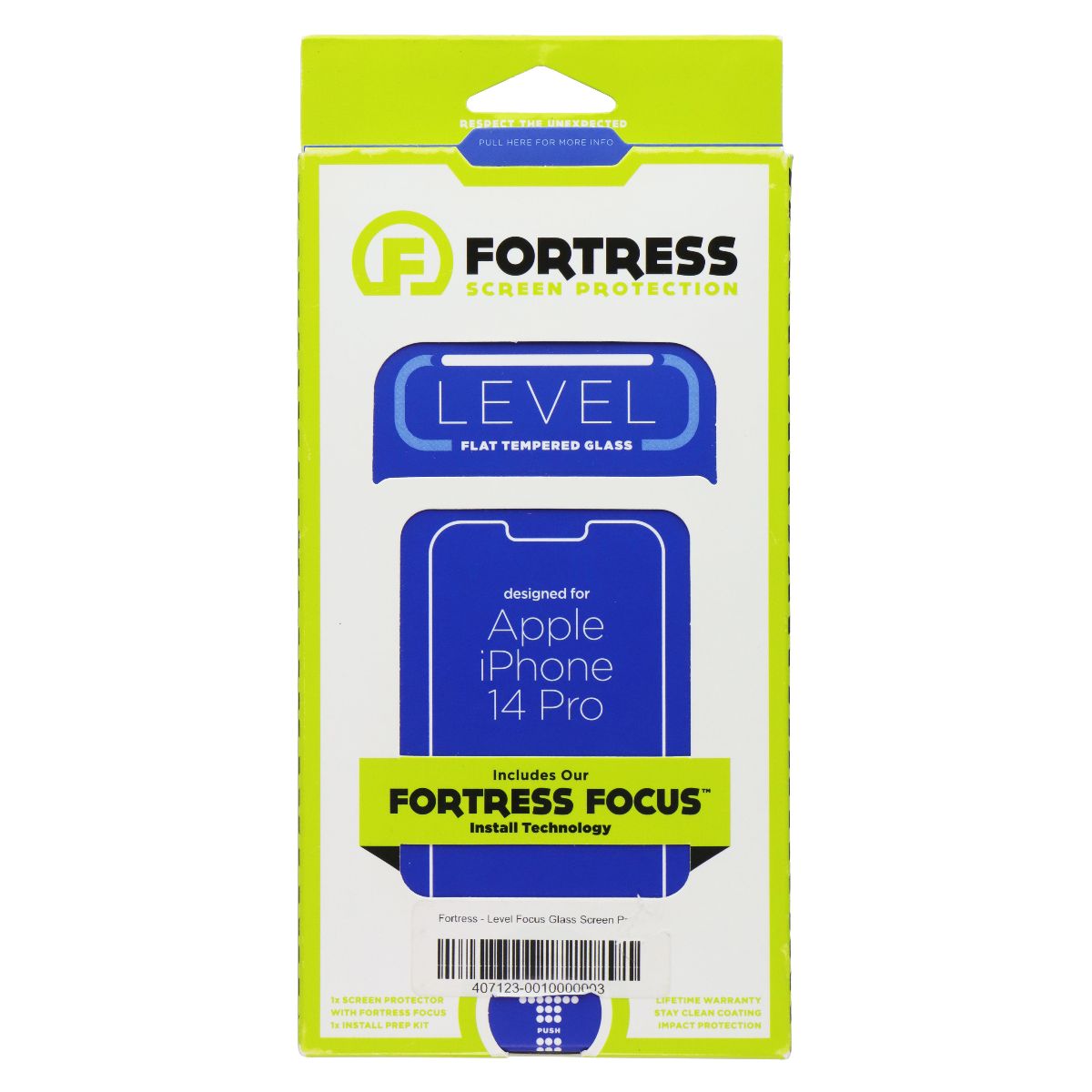 Fortress Level Flat Tempered Glass Screen Protector for Apple iPhone 14 Pro Cell Phone - Screen Protectors Fortress - Simple Cell Bulk Wholesale Pricing - USA Seller