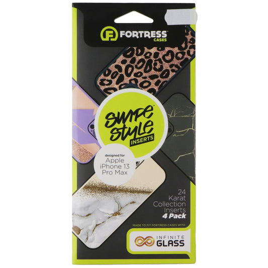 Fortress Swipe Style Inserts (4-Pk) for Apple iPhone 13 Pro Max - 24 Karat Cell Phone - Cases, Covers & Skins Fortress - Simple Cell Bulk Wholesale Pricing - USA Seller