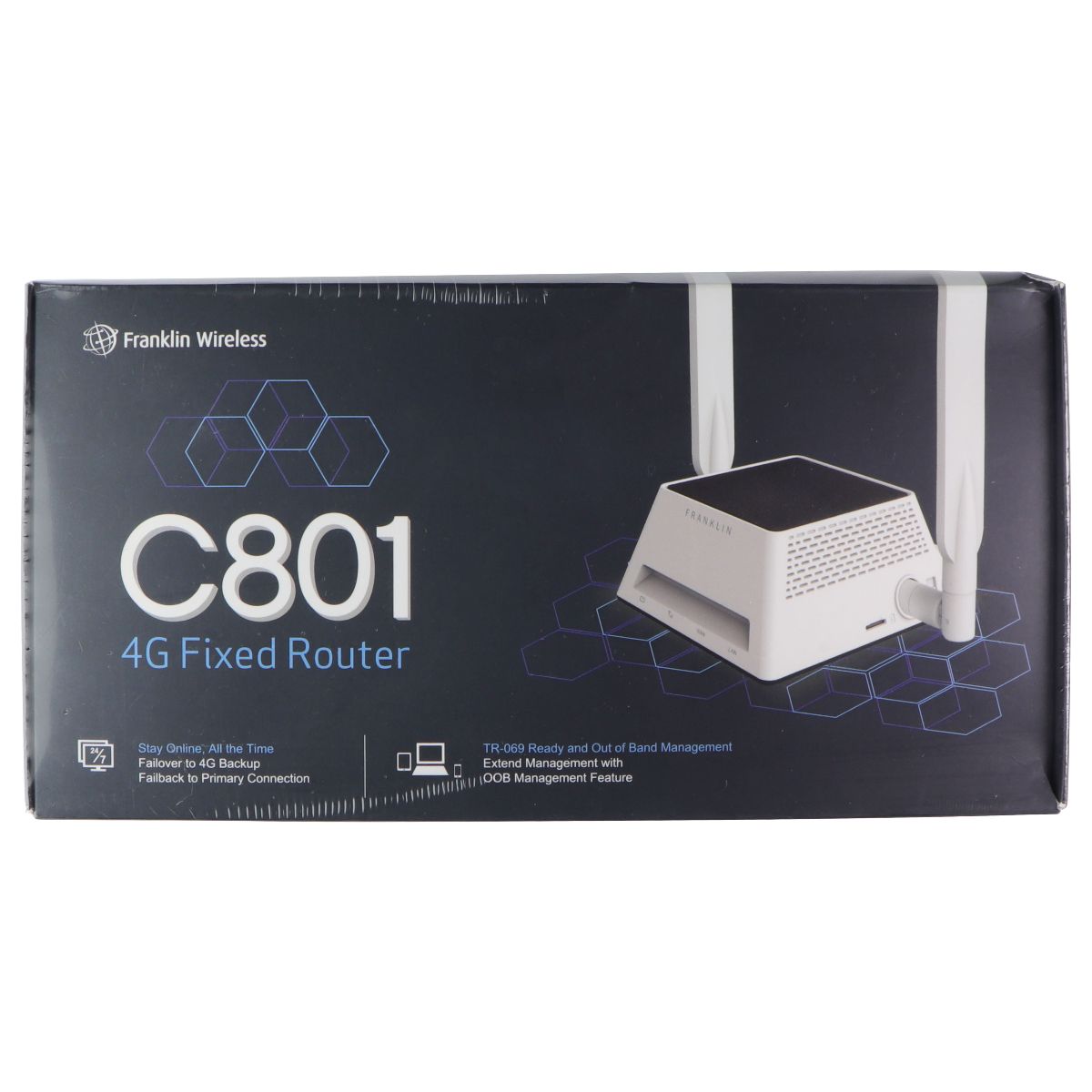 Franklin Wireless 4G Fixed Router (C801) - White Networking - Enterprise Routers Franklin Wireless    - Simple Cell Bulk Wholesale Pricing - USA Seller