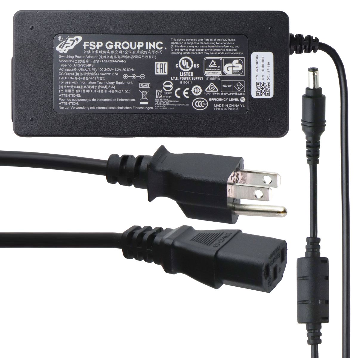 FSP 90W Switching Power Adapter (FSP090-AWAN2) Multipurpose Batteries & Power - Multipurpose AC to DC Adapters FSP Group Inc. - Simple Cell Bulk Wholesale Pricing - USA Seller