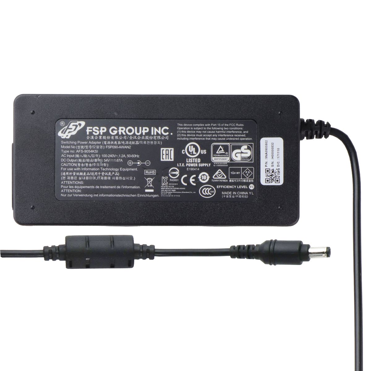 FSP 90W Switching Power Adapter (FSP090-AWAN2) Multipurpose Batteries & Power - Multipurpose AC to DC Adapters FSP Group Inc. - Simple Cell Bulk Wholesale Pricing - USA Seller