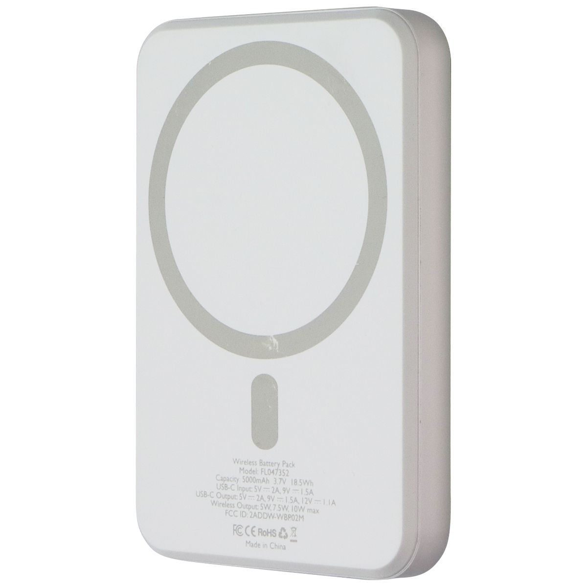 Case-Mate Fuel 5,000mAh Wireless Battery Pack for MagSafe - White (FL047352) Cell Phone - Batteries Case-Mate - Simple Cell Bulk Wholesale Pricing - USA Seller