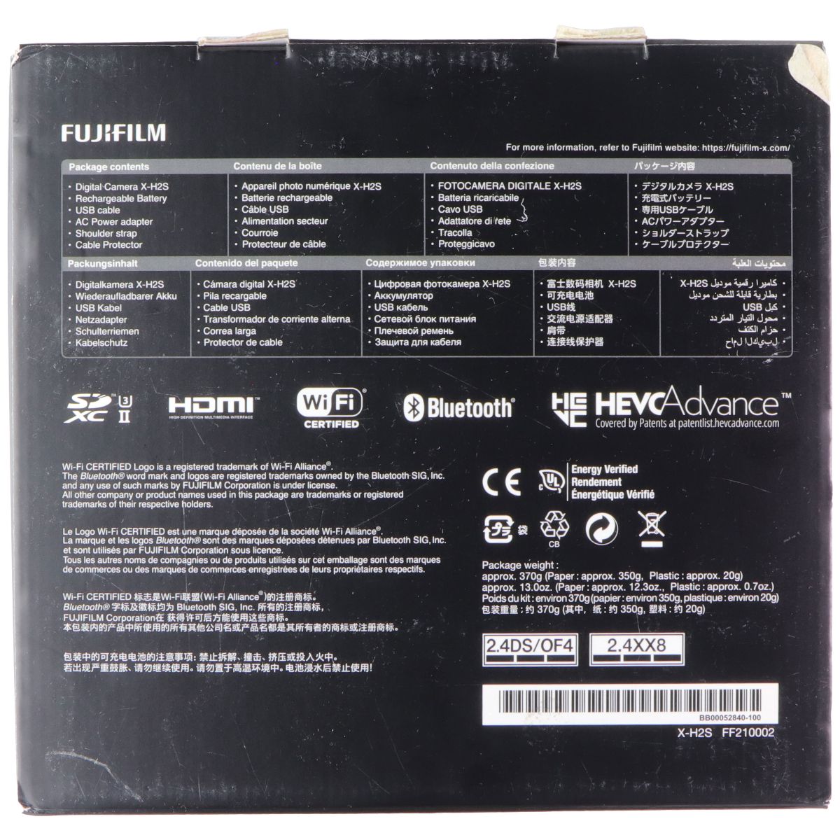 FUJIFILM X-H2S Mirrorless Camera 26.1MP, 6.2K Video, 40fps (Body Only) Digital Camera - Digital & DSLR Cameras Fujifilm - Simple Cell Bulk Wholesale Pricing - USA Seller