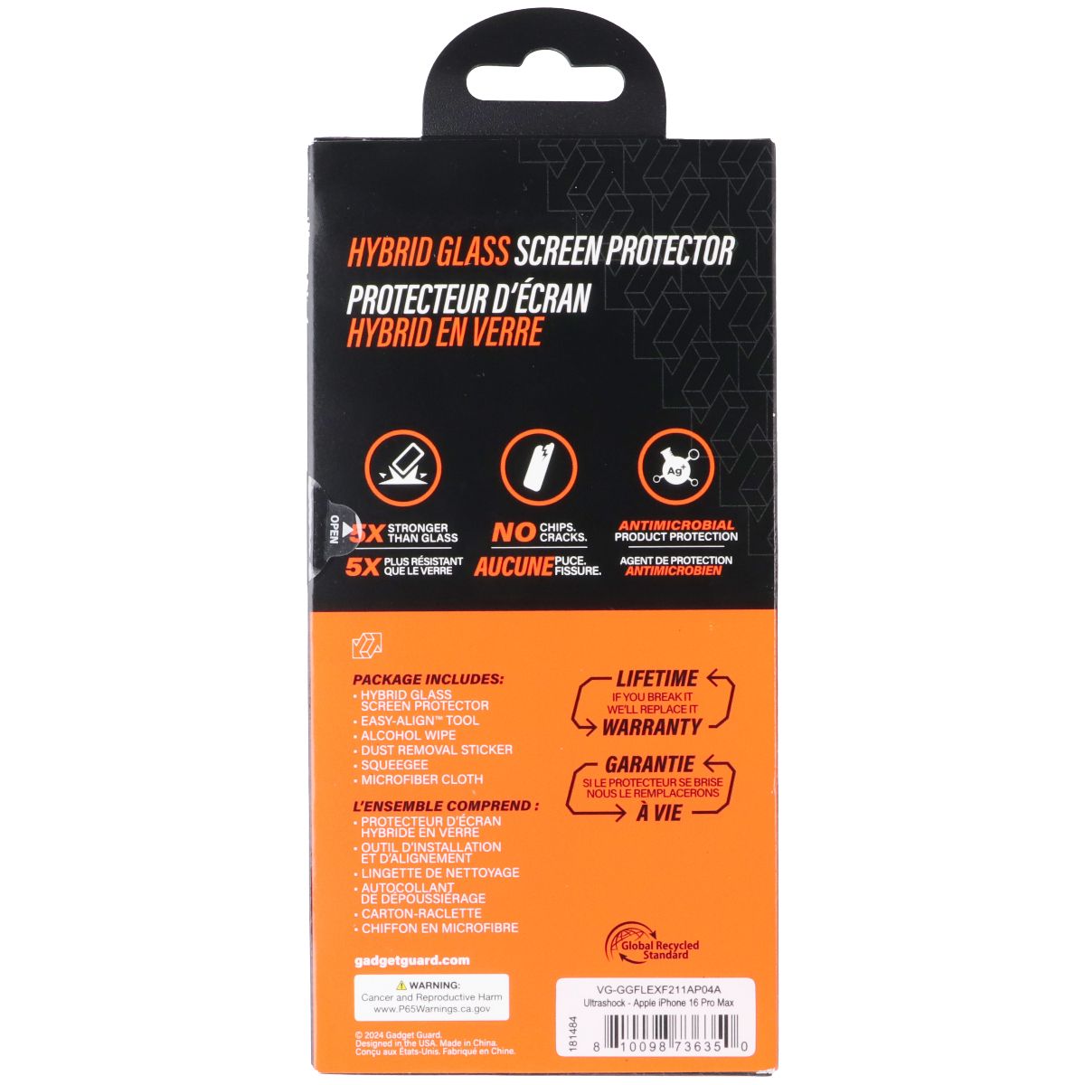 Gadget Guard Ultrashock Screen Protector for Apple iPhone 16 Pro Max