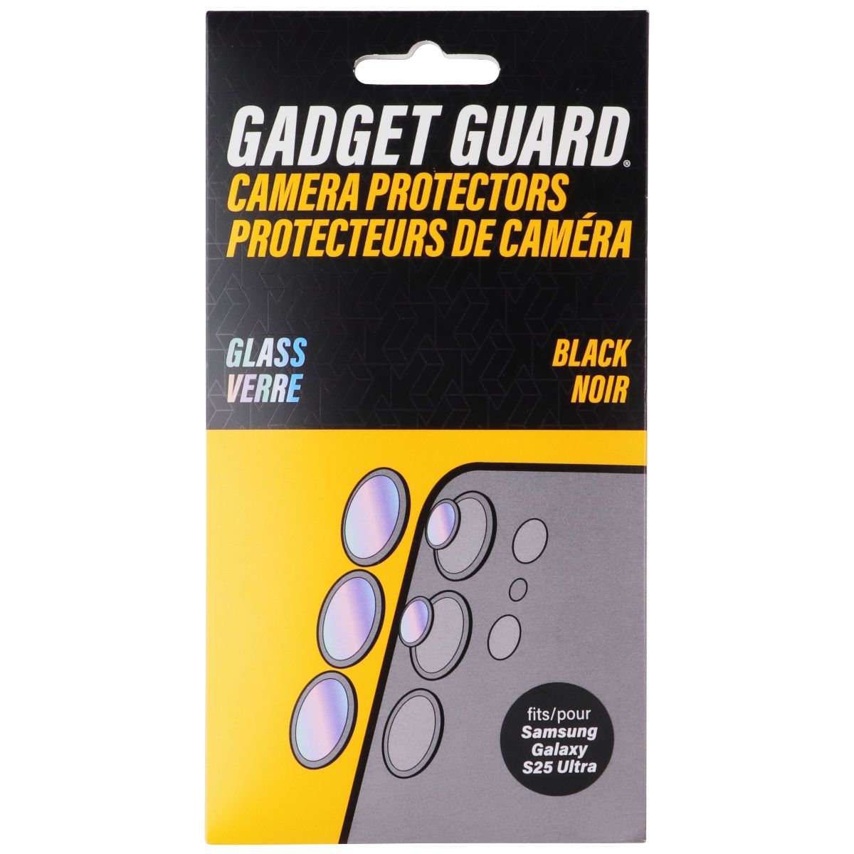 Gadget Guard Glass Series Camera Protectors for Samsung Galaxy S25 Ultra - Black Cell Phone - Screen Protectors Gadget Guard - Simple Cell Bulk Wholesale Pricing - USA Seller